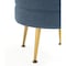 Manhattan Comfort Bailey Ottoman in Blue with Gold Feet, 2PK 2-OT003-BL - alternate 8